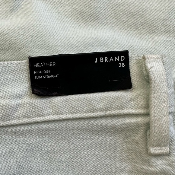 J Brand HYDROSPHERE Heather Destruct High-Rise Slim Straight Leg Jean - Picture 12 of 15
